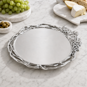 Grape Open Vine Round Tray Large 4