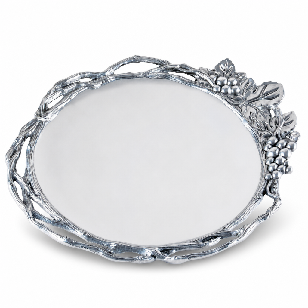 Grape Open Vine Round Tray Large 1
