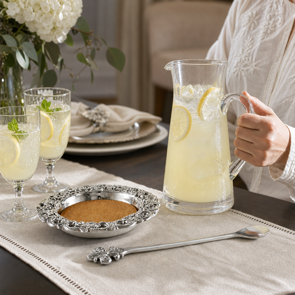 Fleur-De-Lis Pitcher Set 4