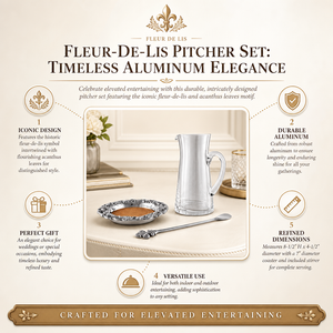 Fleur-De-Lis Pitcher Set 12