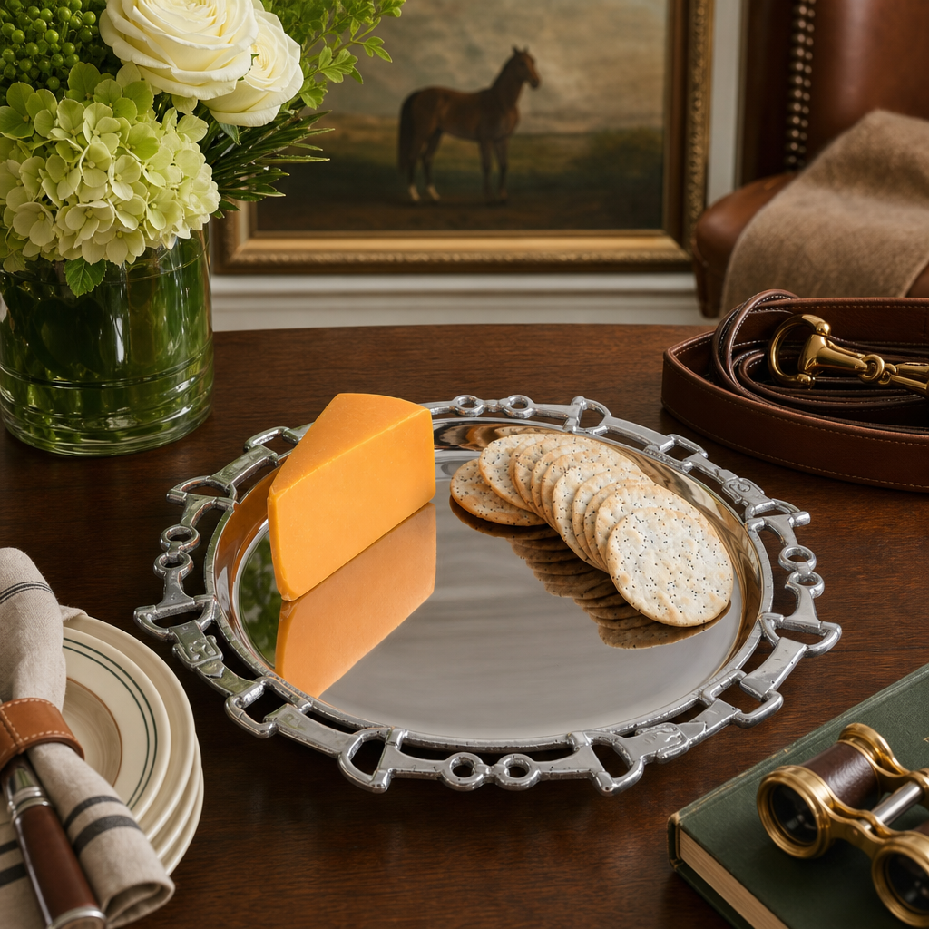 Equestrian Round Tray 12 7