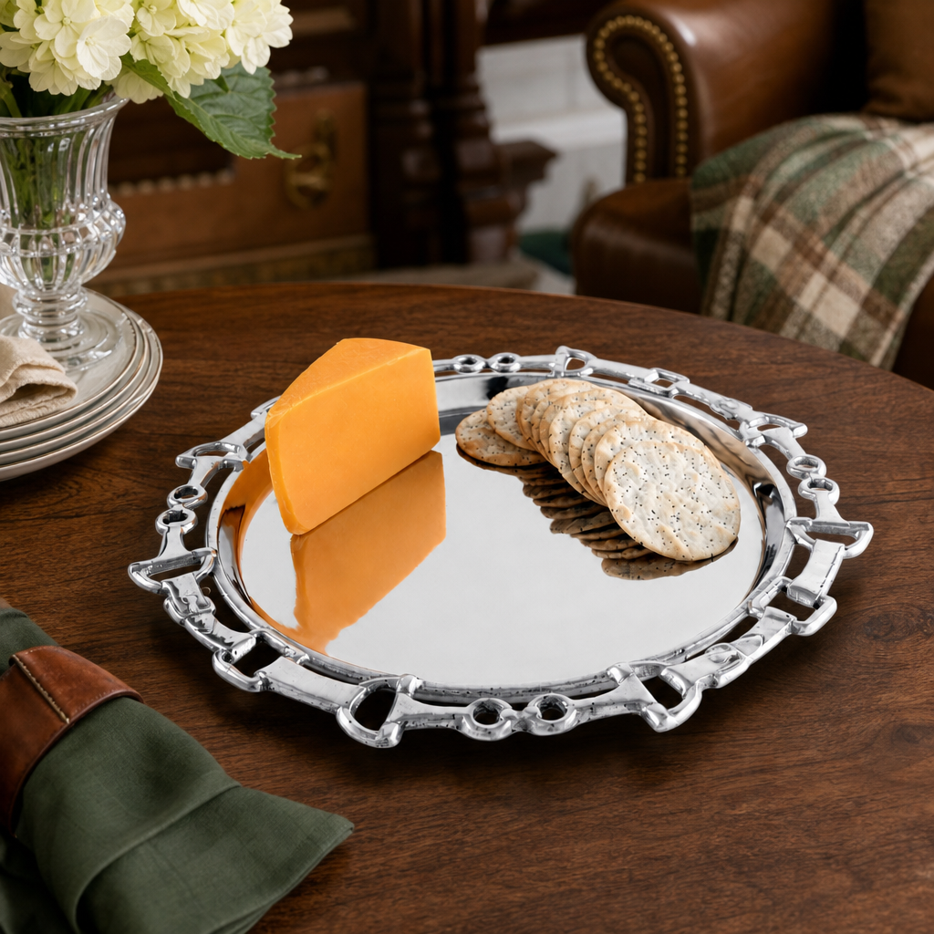 Equestrian Round Tray 12 8