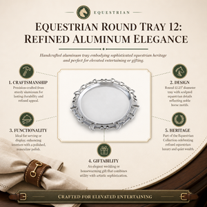 Equestrian Round Tray 12 11