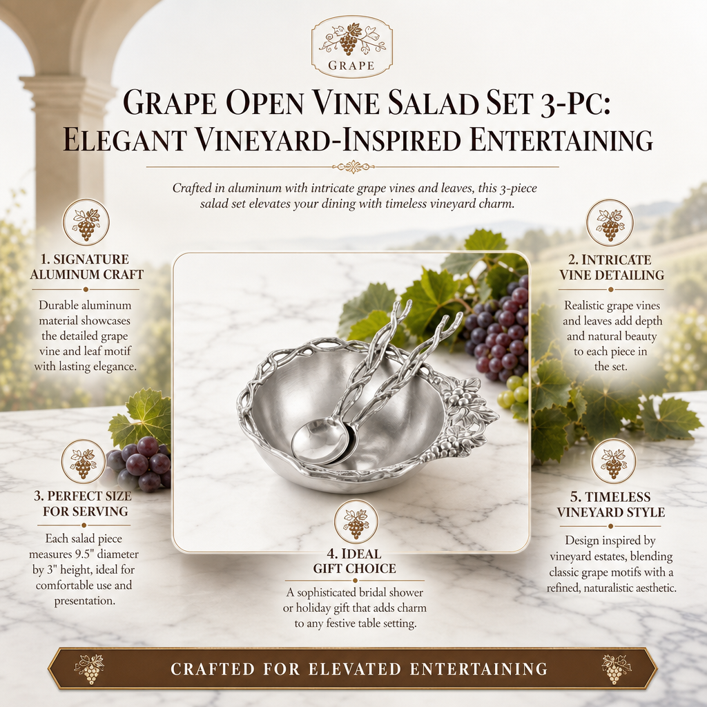 Grape Open Vine Salad Set 3-Pc 15