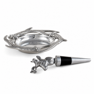 Antler Wine Coaster and Stopper Set 1