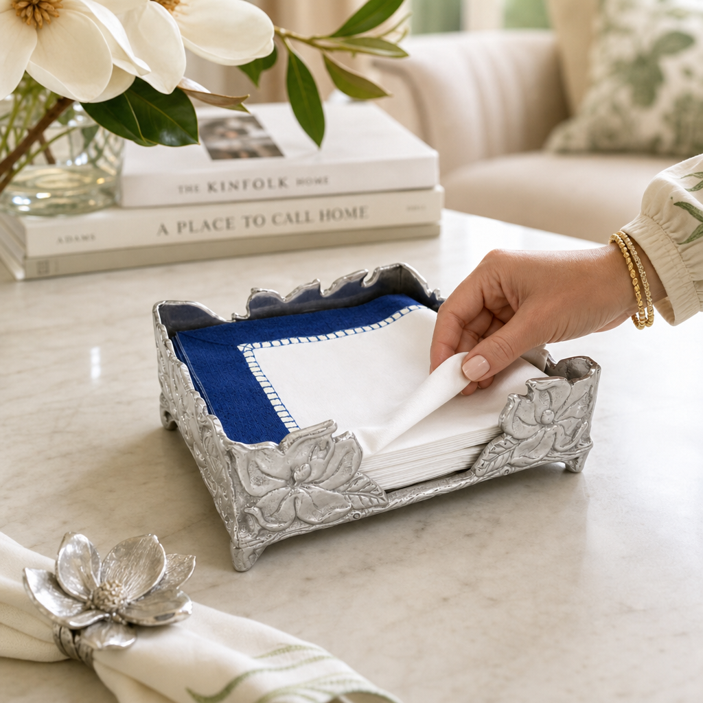 Magnolia Luncheon Napkin Box 4