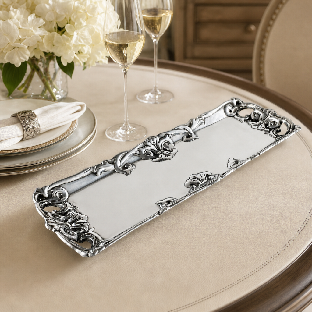 Fleur-De-Lis Oblong Tray 2