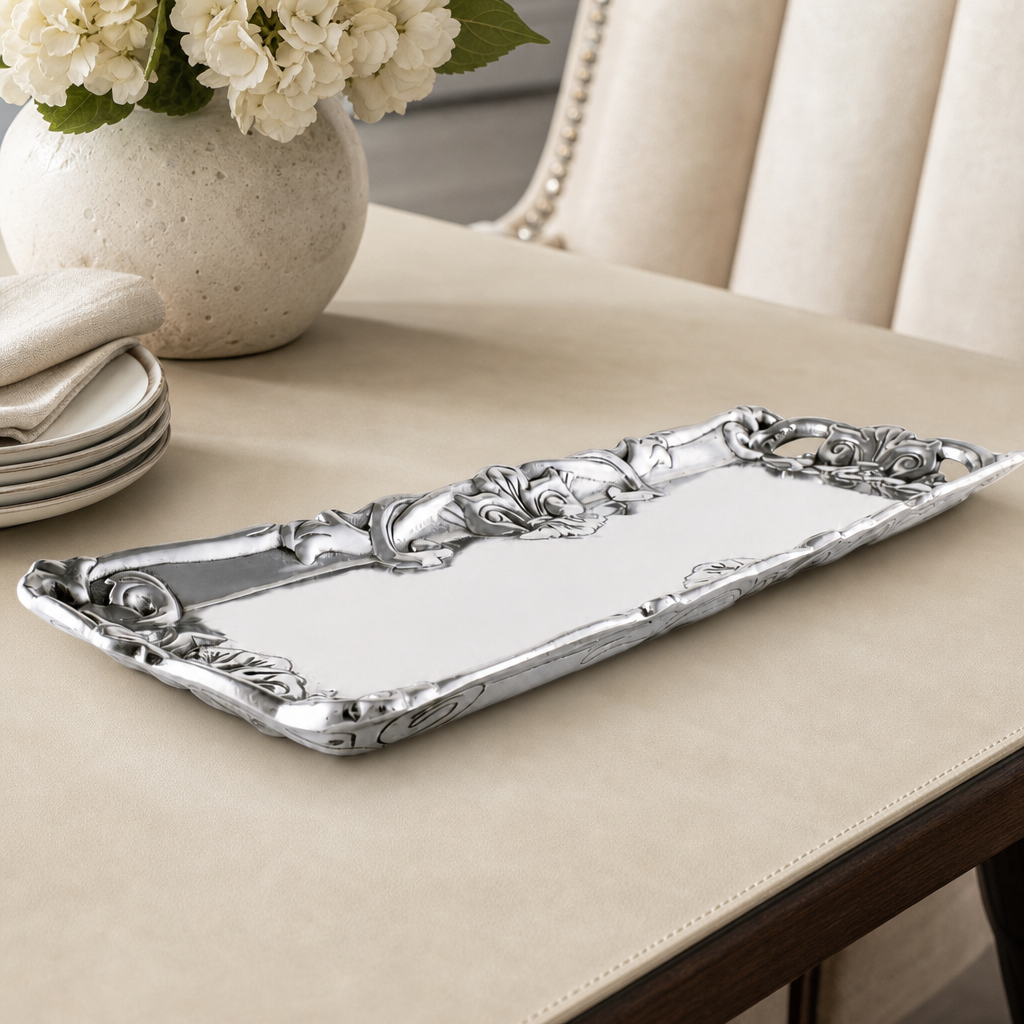 Fleur-De-Lis Oblong Tray 3
