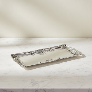 Fleur-De-Lis Oblong Tray 9