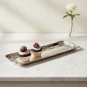 Fleur-De-Lis Oblong Tray 11