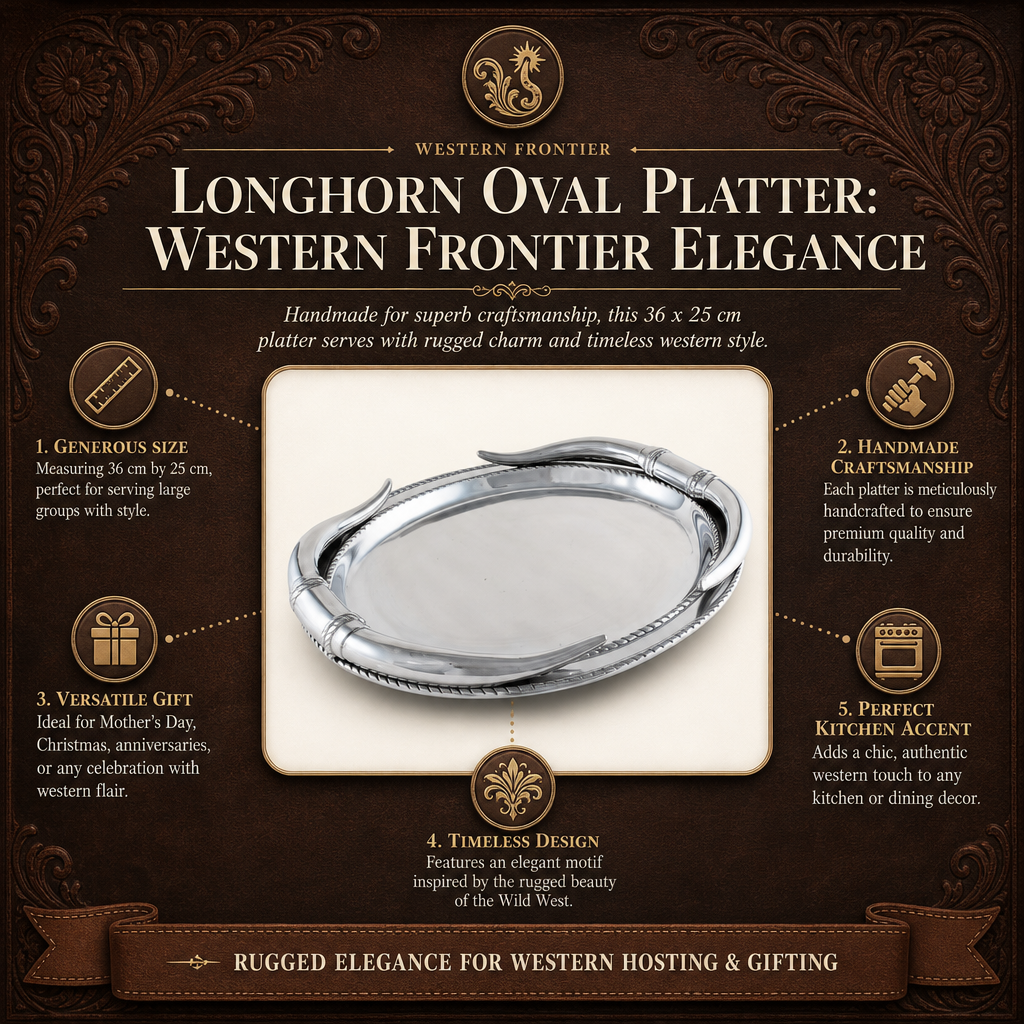 Longhorn Oval Platter 16
