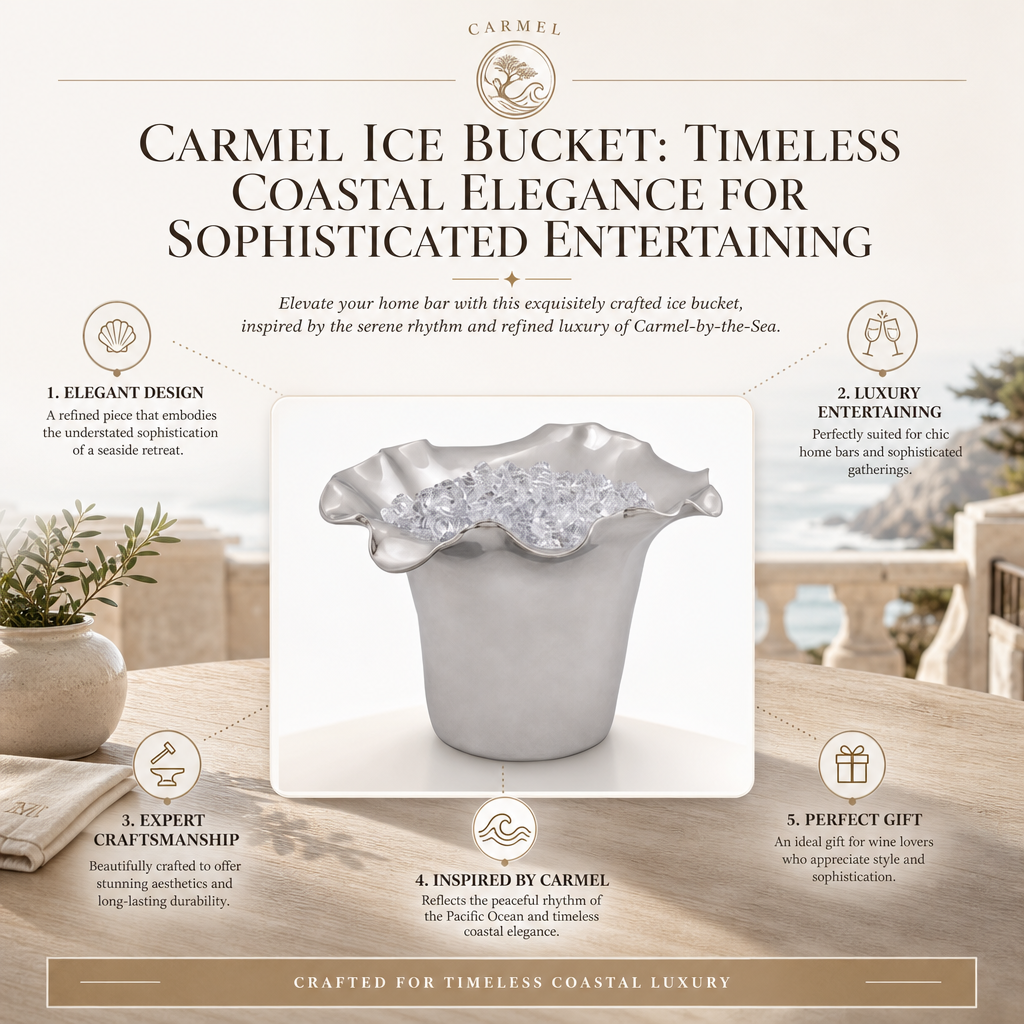 Carmel Ice Bucket: Timeless Coastal Elegance for Sophisticated Entertaining