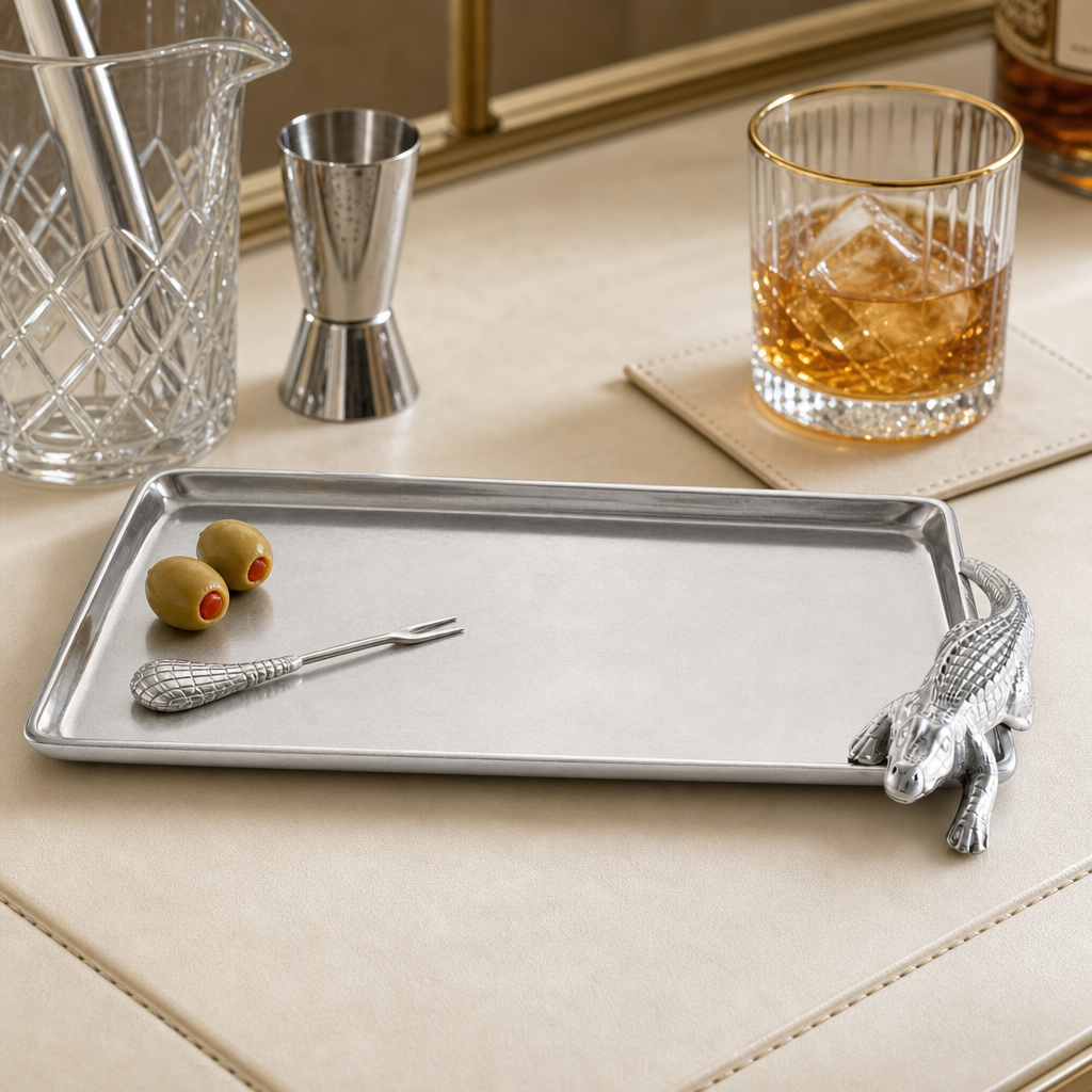 Alligator Tray Figural 6x12 3