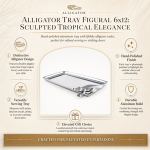 Alligator Tray Figural 6x12 12
