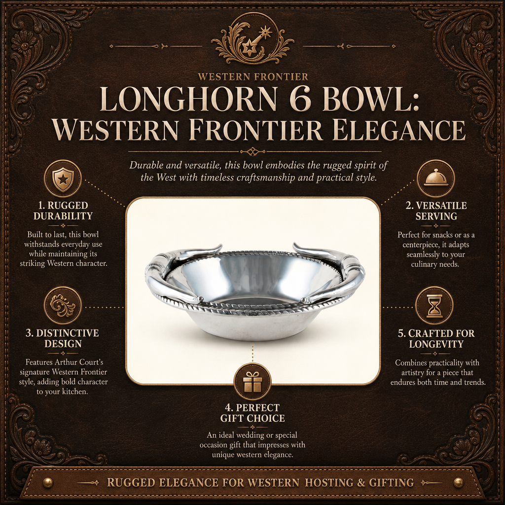 Longhorn 6 Bowl: Western Frontier Elegance