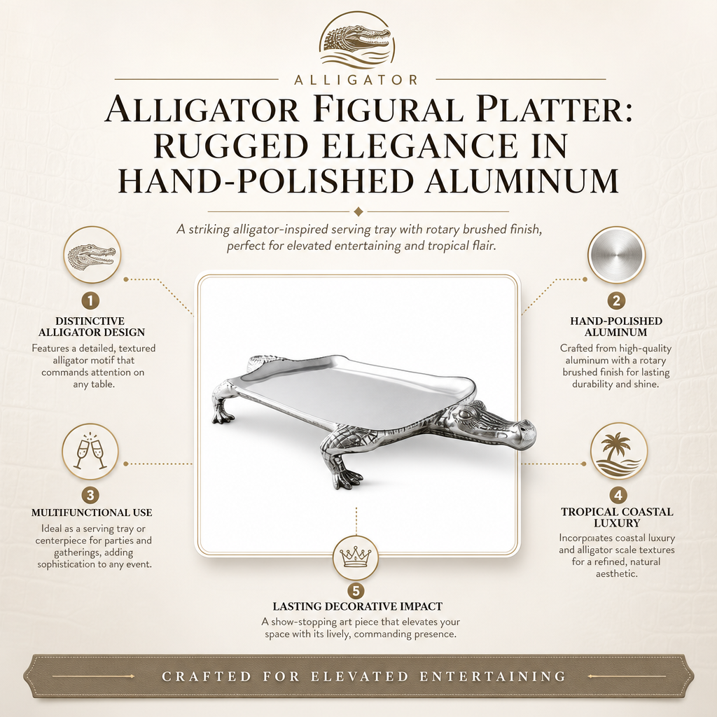 Alligator Figural Platter 7