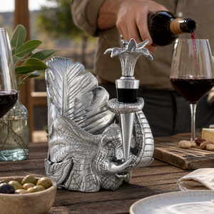 Elephant Wine Coaster and Stopper Set 3