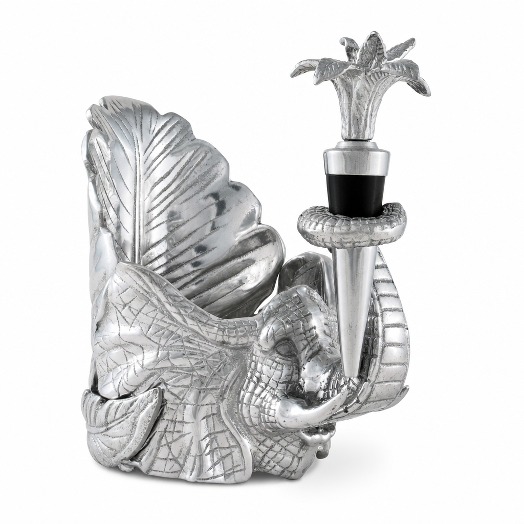 Elephant Wine Coaster and Stopper Set 1