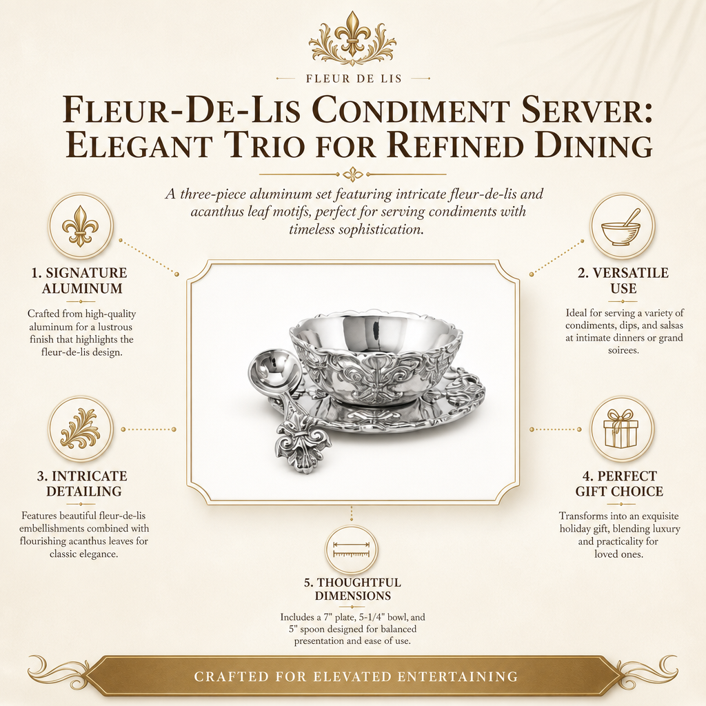 Fleur-De-Lis Condiment Server 10