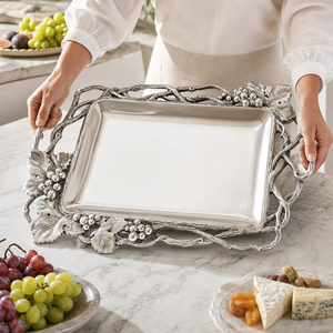 Grape Open Vine Rectangle Tray 4