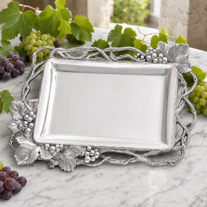 Grape Open Vine Rectangle Tray 2