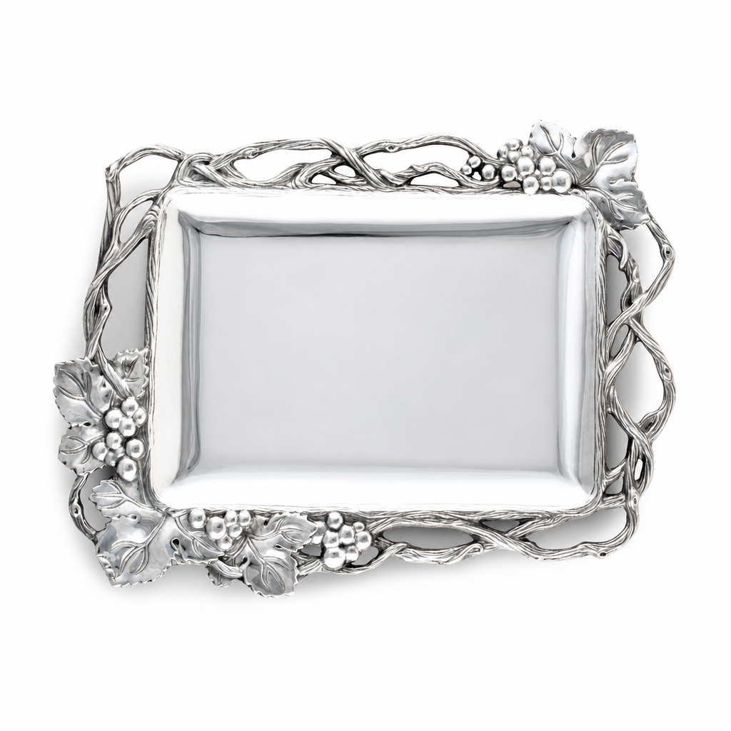 Grape Open Vine Rectangle Tray 1