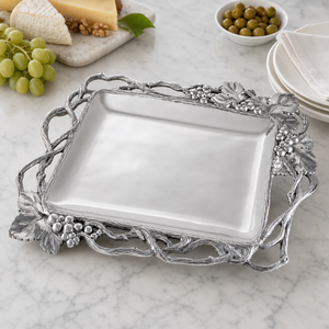Grape Open Vine Rectangle Tray 5