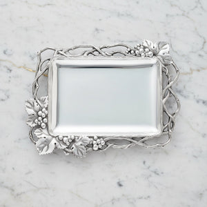 Grape Open Vine Rectangle Tray 9