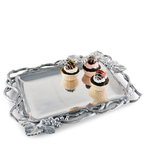Grape Open Vine Rectangle Tray