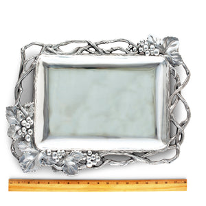 Grape Open Vine Rectangle Tray