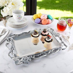 Grape Open Vine Rectangle Tray