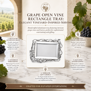 Grape Open Vine Rectangle Tray 10