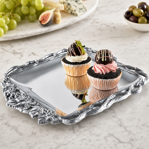 Grape Open Vine Square Tray 12 7