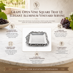 Grape Open Vine Square Tray 12 11