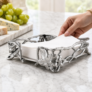Grape Open Vine Napkin Box 4
