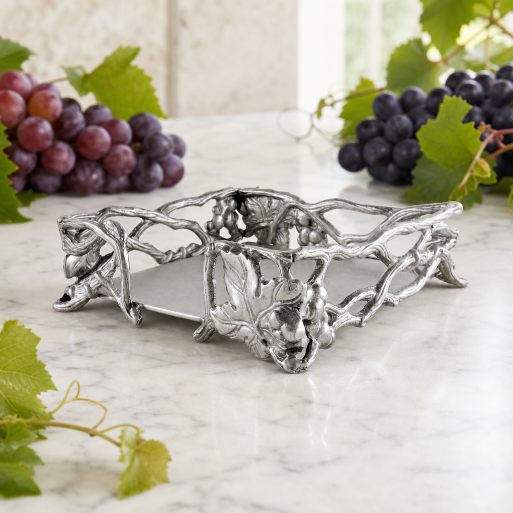 Grape Open Vine Napkin Box 2