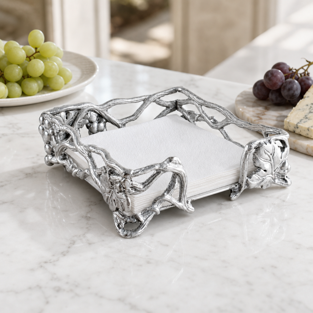 Grape Open Vine Napkin Box 5