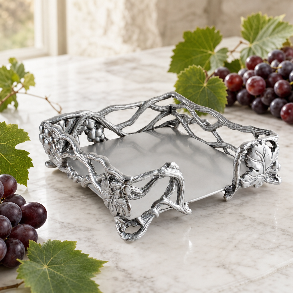 Grape Open Vine Napkin Box 3