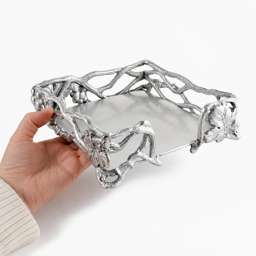 Grape Open Vine Napkin Box 8