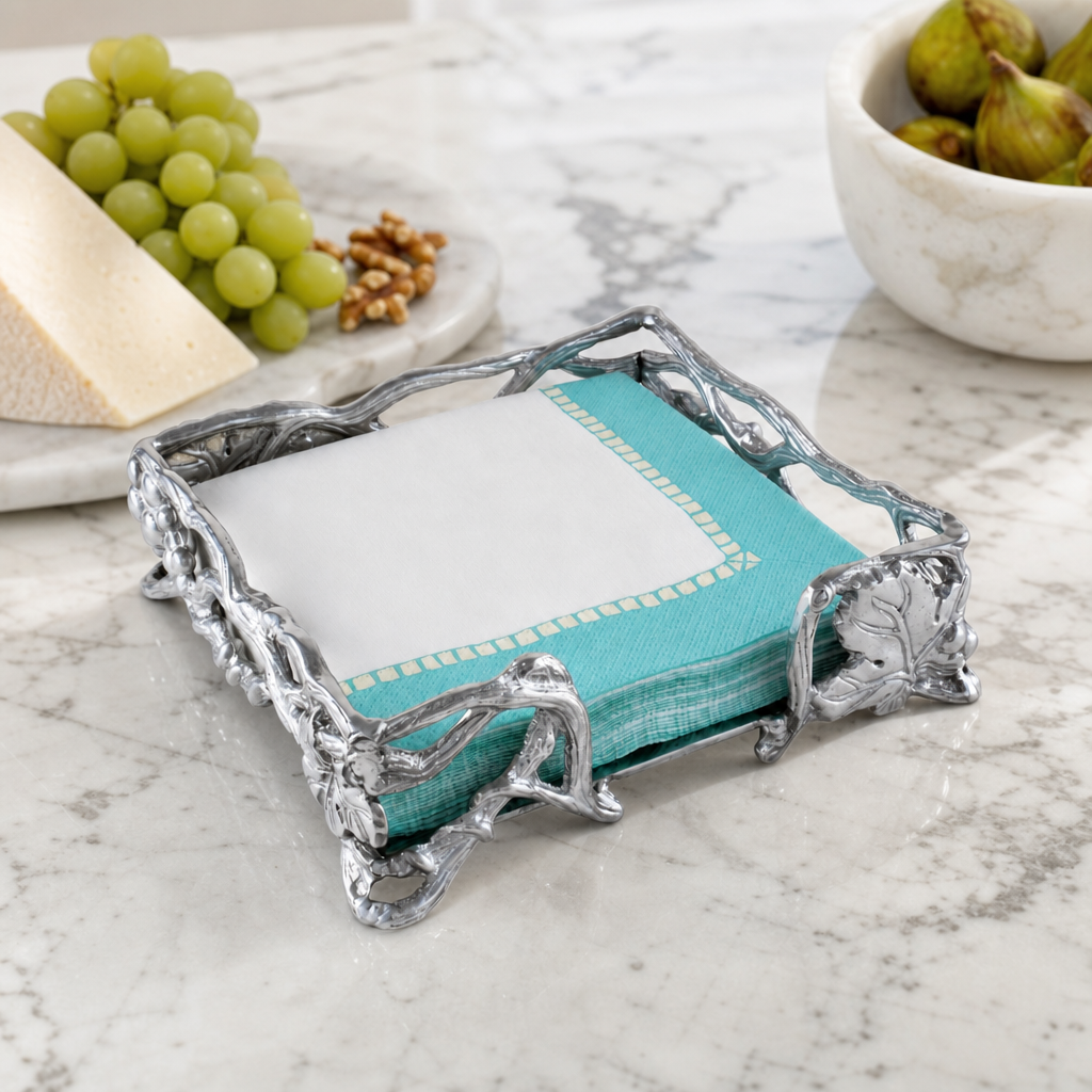 Grape Open Vine Napkin Box 7