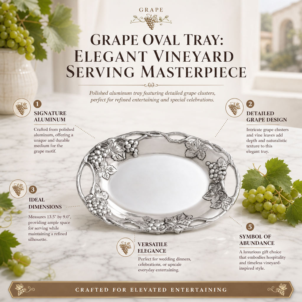 Grape Oval Tray 11