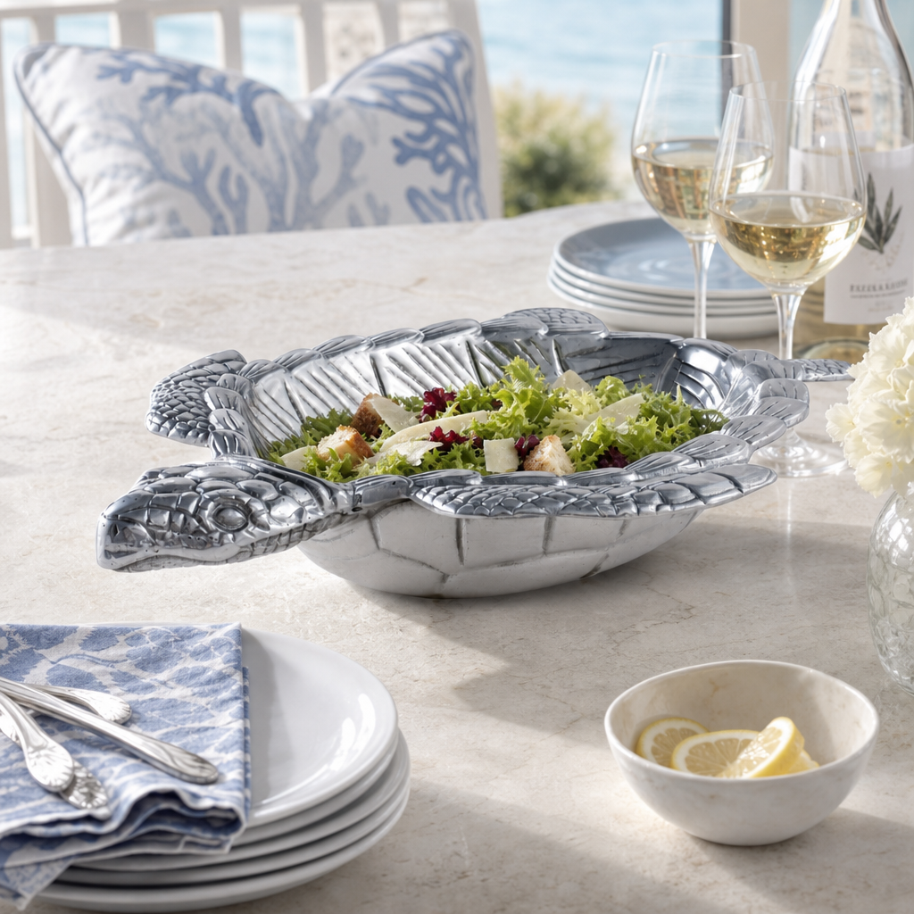 Sea Turtle Oval Bowl 5