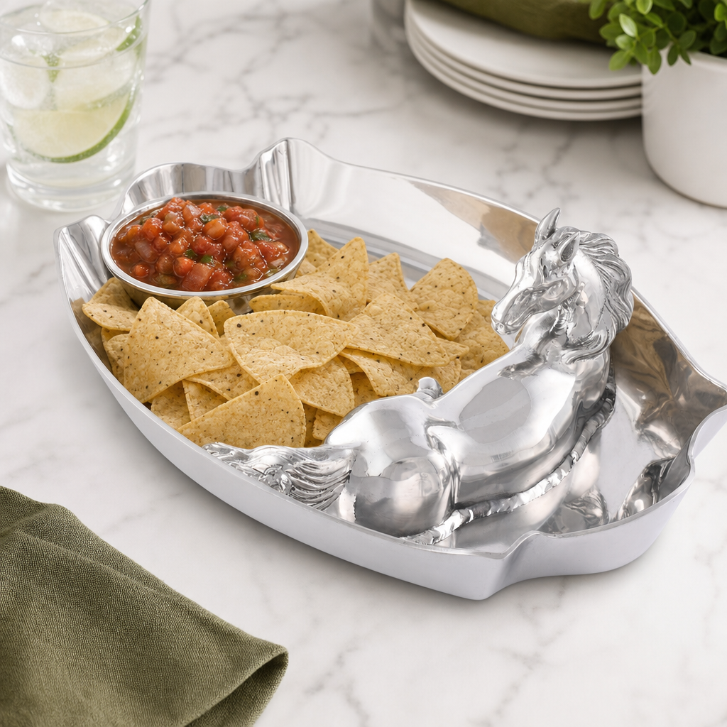 Horse Figural Chip and Dip 10