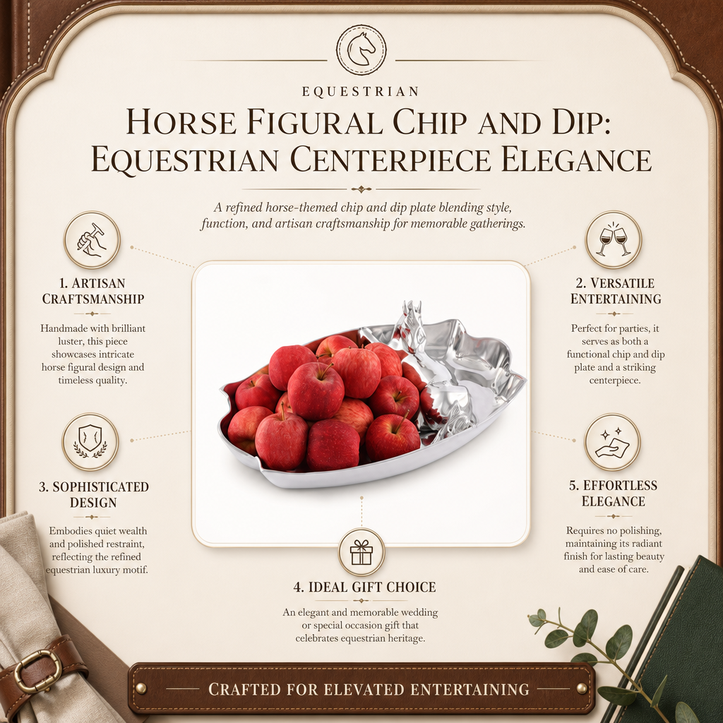 Horse Figural Chip and Dip: Equestrian Centerpiece Elegance