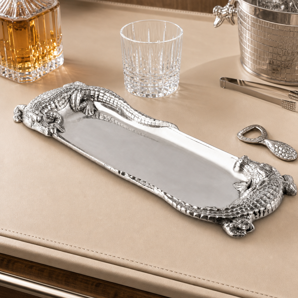 Alligator Figural Oblong Tray 2