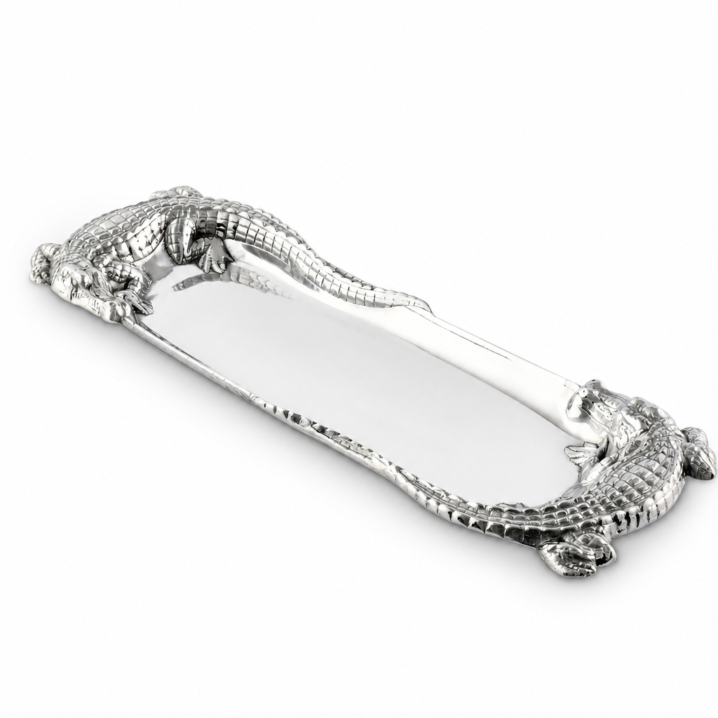 Alligator Figural Oblong Tray 1