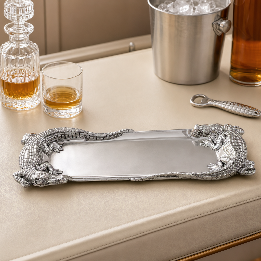 Alligator Figural Oblong Tray 3