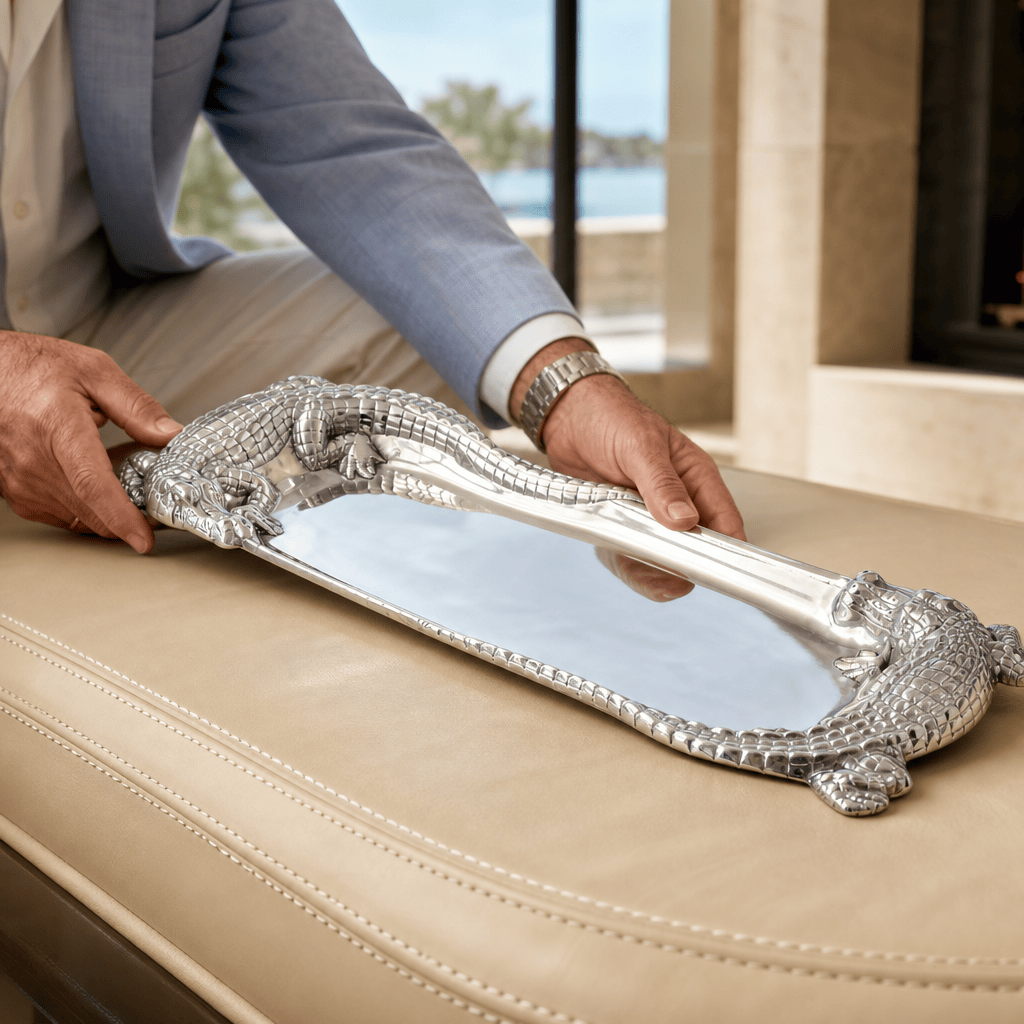 Alligator Figural Oblong Tray 7