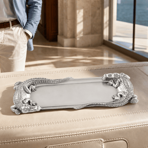 Alligator Figural Oblong Tray 8