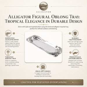 Alligator Figural Oblong Tray 9